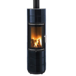 Krbová kamna Leda PEPPA, modro černý smalt